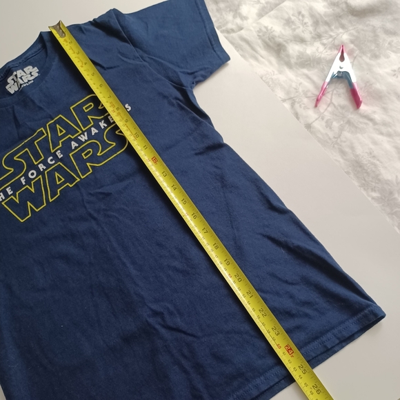 Star War Graphic Print T-Shirt Small Blue/Yellow -Distressed Print - Picture 9 of 11